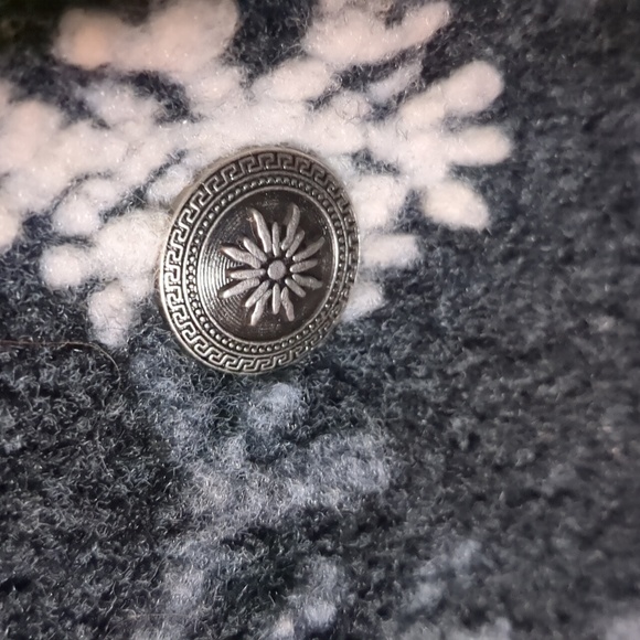 MUSKOKA LAKES* Snowflake hooded Teddy sweater button down jacket long sleeve - Picture 5 of 12